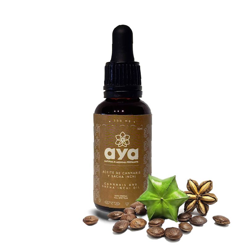 Aceite de CBD y Sacha Inchi Premium AYA - 500mg - 30ml