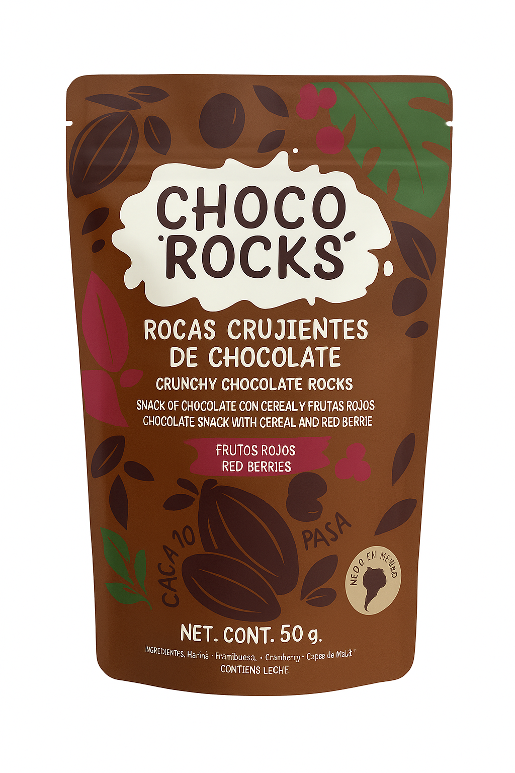 Choco Rocks Frutos Rojos - 50g