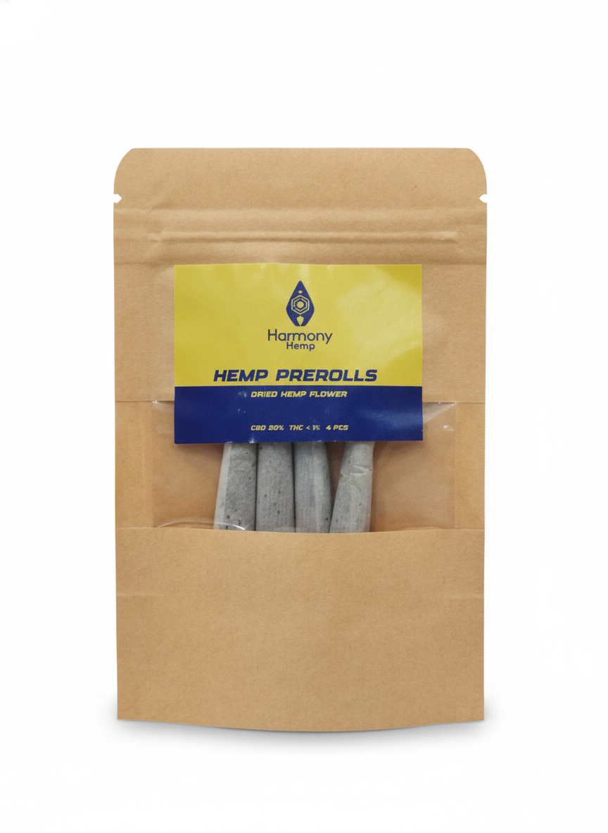 Harmony Hemp - Hemp Prerolls (Flores de Cáñamo Secas) (4 unidades)