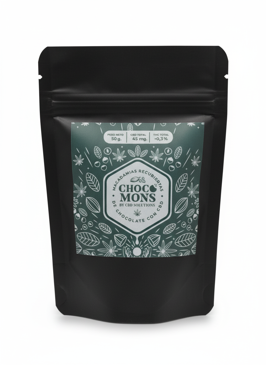 CHOCO MŌNS: Macadamias Cubiertas de Chocolate con CBD - 50g