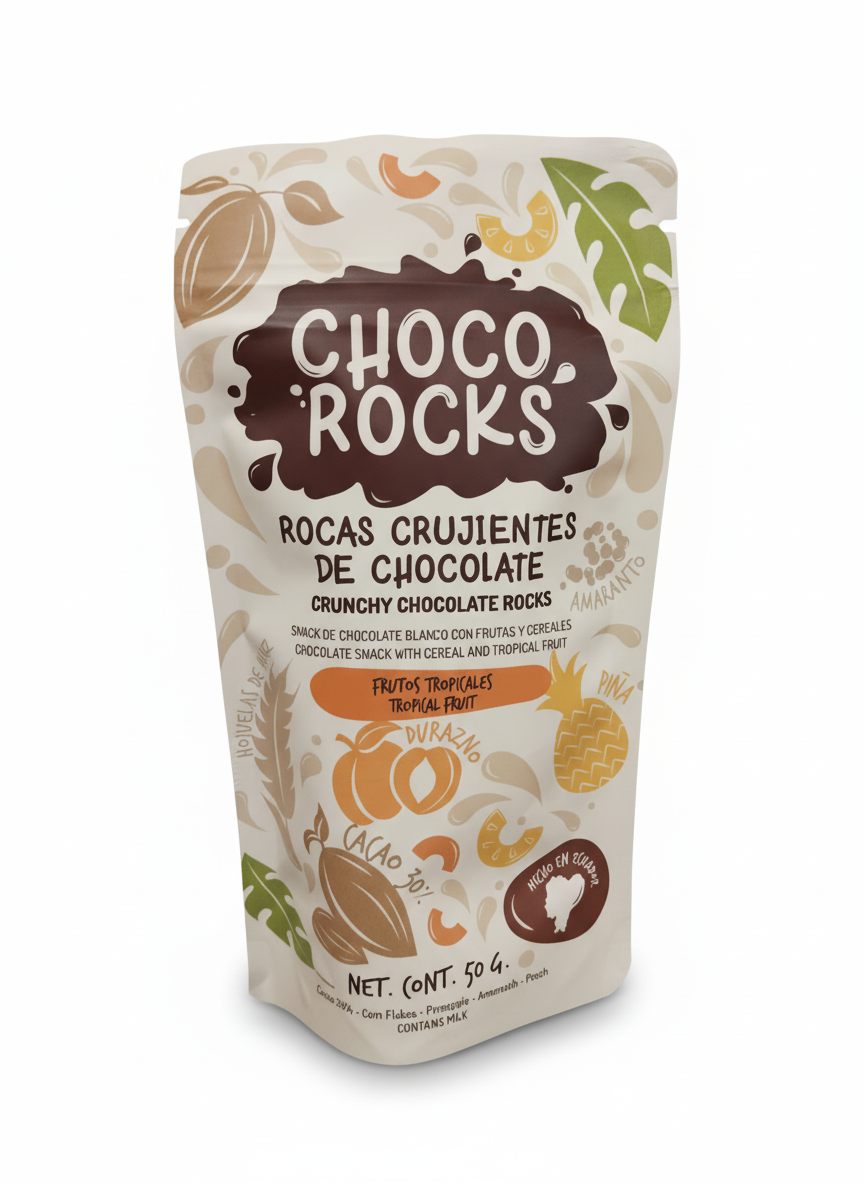 Choco Rocks Frutos Tropicales - 50g