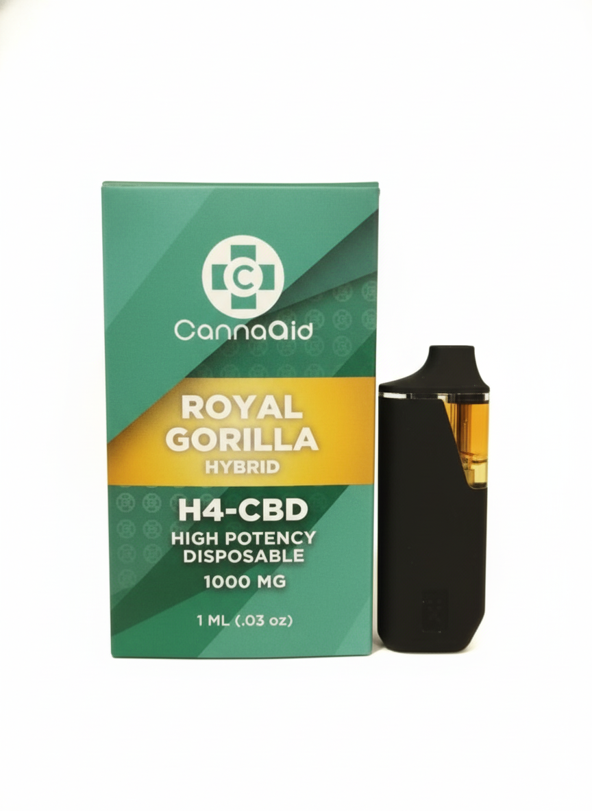 Vaporizador Desechable CannaAid H4-CBD Híbrido - Royal Gorilla 1000 MG