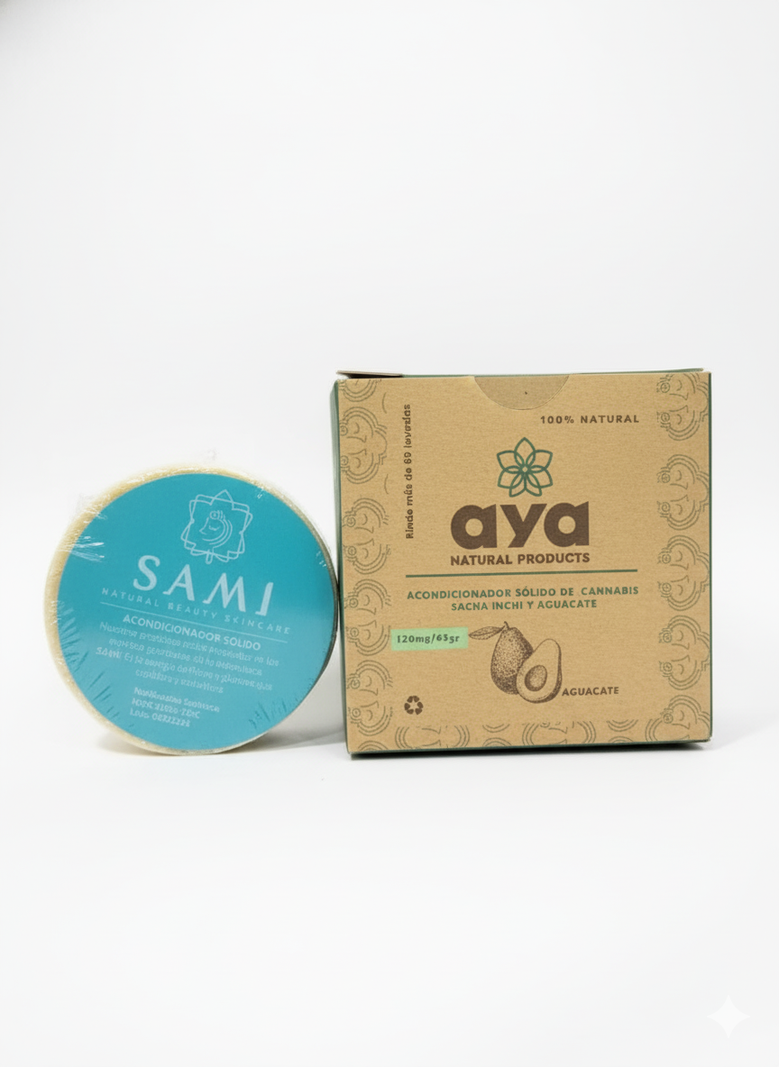 Acondicionador Sólido de Cannabis, Sacha Inchi y Aguacate