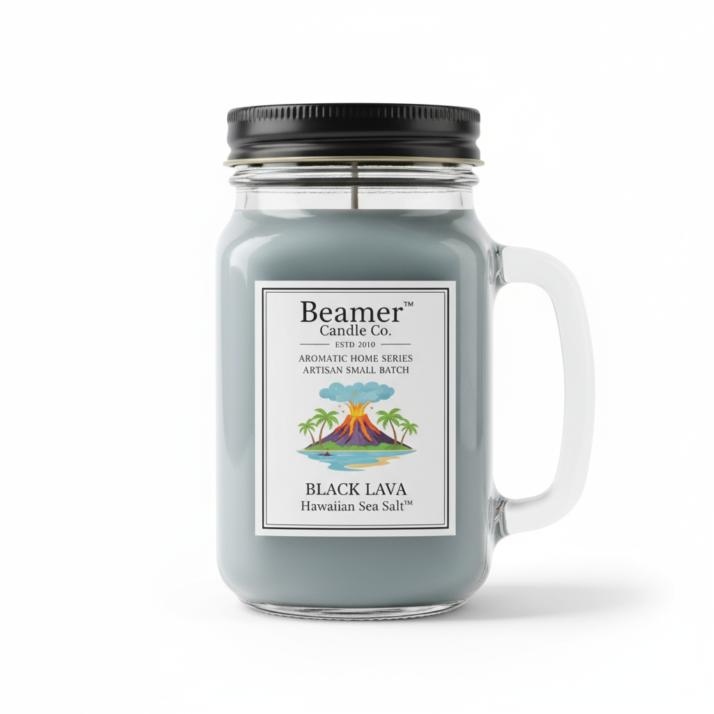 Beamer Candle Co. - Black Lava Hawaiian Sea Salt - 4oz