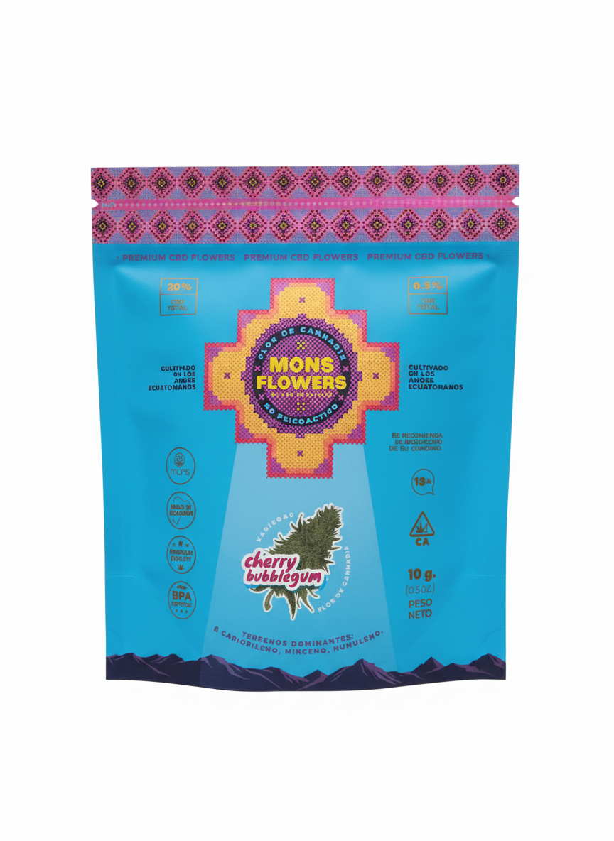 Flores de CBD Premium Mons Flowers - Cherry Bubblegum (10 Gramos)