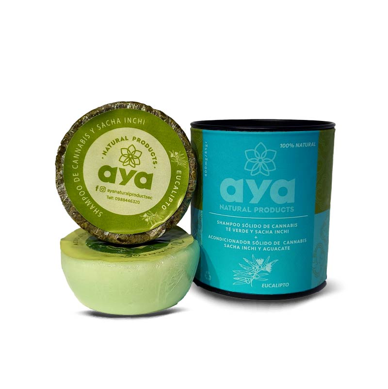 Kit Capilar CBD Eucalipto - Shampoo y Acondicionador Sólidos